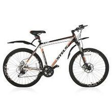 Велосипед STELS Navigator 770 Disc 27.5 (2014), колеса 27.5, рама 21, 27 скоростей, черный  белый  оранжевый