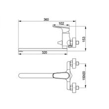 Raiber Смеситель для ванны Metris R5502