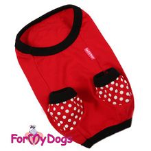 Футболка для собак ForMyDogs с принтом красная 174SS-2015 R