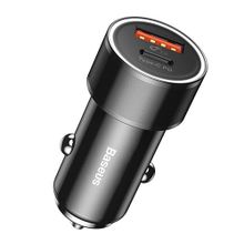 Baseus Автомобильное зарядное устройство Baseus Small Screw Type-C PD+USB Quick Charge Car Charger 36W black