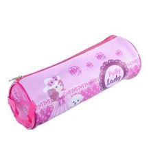 Претти лэди Пенал мягкий круглый, 21х7х7см, ПВХ 0,8мм, с ручкой, с антисминаемым вкладышем