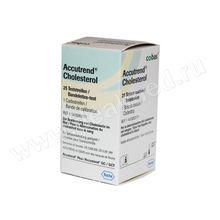 Тест-полоски для определения уровня холестерина Аккутренд Холестерин (Accutrend Cholesterol), 25 шт уп Roche Diagnostics (Арт. 11418262012), Германия