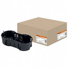 Установочная коробка СП 2-х местная, 141х70х45мм²  саморезы, IP20 |  код. SQ1402-1017 |  TDM