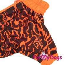 Дождевик для собак ForMyDogs черно-оранжевый Леопард для мальчиков 285SS-2018 M