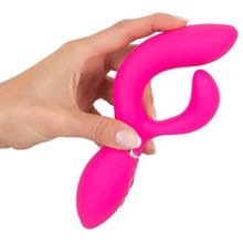 Orion Ярко-розовый вибратор-кролик Bendable Rabbit Vibrator - 19,8 см. (ярко-розовый)