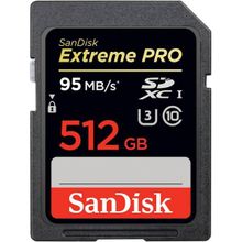 Карта памяти SD 512Gb SanDisk SDHC Extreme Pro UHS Class 3 95MB s SDS