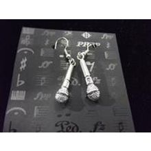 Серьги Микрофоны 2,5см. серебро