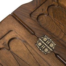 Нарды резные "Охота на медведя" с ручкой 60