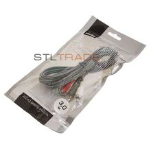 кабель соединительный Smartbuy 3.5 Jack (M)-2xRCA(M) KA313, 3м, в пакете