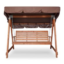 Садовые качели СЕЛЕНА 3.0 деревянные, с покраской (без матраса)