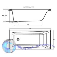 Ванна акриловая Cersanit Lorena 150x70