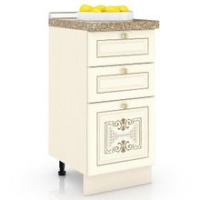 Любимый Дом Кухня Ассоль жемчуг ЛД-231-140 Стол 3 ящика 40 см. ID - 287215