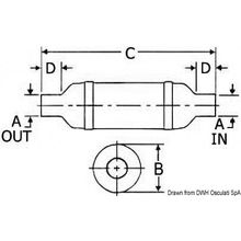 Osculati Silencer 76 mm, 51.379.01