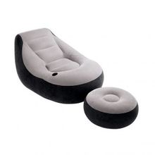 Надувное кресло Intex Comfy Ultra Lounge 68564 c пуфиком