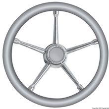 Osculati A soft polyurethane steering wheel grey SS 350 mm, 45.135.02