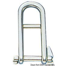 Osculati Shackle w. locking pin and stop bar AISI 316 8 mm, 08.764.08