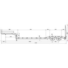 Двухосный низкорамный полуприцеп-тяжеловоз, 26,5 т.