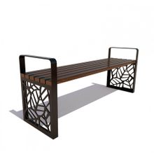 Садово-парковая скамейка «СЕВАСТОПОЛЬ» без спинки, банкетка (3,0м)