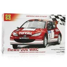 МОДЕЛИСТ Сборная модель Автомобиль Пежо 206 WRC, 1:43 (604314)