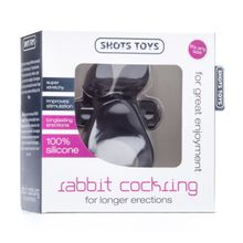 Черное эрекционное виброкольцо Rabbit Cockring (черный)