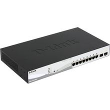 Коммутатор D-Link    DGS-1210-10MP   F1A    Управляемый коммутатор (8UTP 1000Mbps PoE + 2SFP)