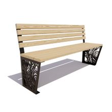 Скамейка садовая «ПАВЛИН» без подлокотников (1,5м)