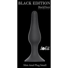 Lola toys Чёрная малая анальная пробка Slim Anal Plug Small - 10,5 см. (черный)