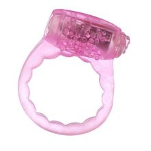 Toyfa Basic Тонкое розовое эрекционное кольцо с вибратором (розовый)