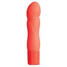 Оранжевый мини-вибратор NEON BLISS VIBRATOR - 9 см. Оранжевый