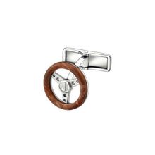 JSF8264H - Запонки DUNHILL Wood Steering Wheel серебро родий корень верескового дерева - DUNHILL (Англия)