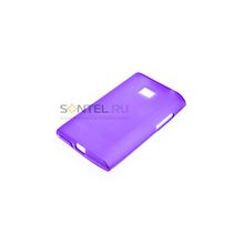 Силиконовый чехол для LG L3 фиолетовый в тех.уп.