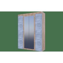 PDM Оризона NEW Шкаф четырехстворчатый Дуб крафт Бетон