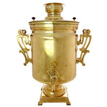 Большой электрический самовар 45 литров "Буфетный" латунный, арт. 120910