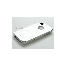 Накладка metal case для iPhone 4, Cross line, серебро