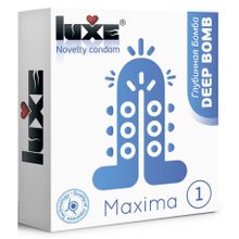 Luxe Презерватив Luxe Maxima WHITE  Глубинная Бомба  - 1 шт.