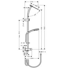 Душевая система Hansgrohe Inversa Cascade (27157000)