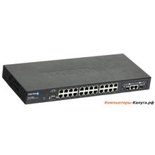 Коммутатор TrendNet N-Way Switch TEG-S2600i  26-портовый SNMP-коммутатор для монтажа в стойке с 2 гнездами мини GBIC