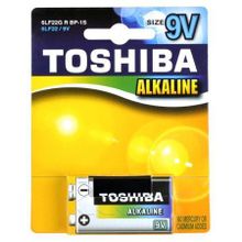 Батарейка 9V TOSHIBA 6LR61 (6LF22), щелочная, блистер