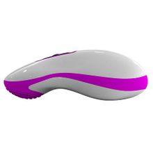 Бело-розовый вибростимулятор Mouse белый с розовым