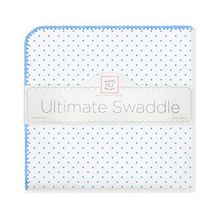SwaddleDesigns Classic Polka Dots голубая