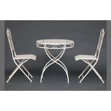 Tetchair Комплект (стол + 2 стула) Secret de Maison PALLADIO (mod. PL08-8668 8669), белый антик (antique white)