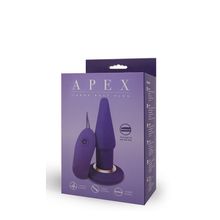 Фиолетовая анальная вибропробка APEX BUTT PLUG LARGE PURPLE - 15 см.