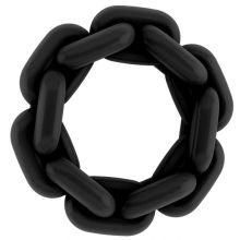 Чёрное эрекционное кольцо SONO №4 Черный