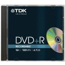 TDK DVD+R диск 16x Jewel Case 1 шт, DVD+R47MED MED5P