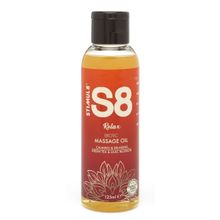  Массажное масло S8 Massage Oil Relax с ароматом зеленого чая и сирени - 125 мл.