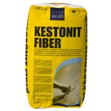 KIILTO KESTONIT FIBER Финишный, самовыравнивающийся, наливной раствор серого цвета на цементной основе с содержанием армирующих волокон для окончательного выравнивания слабопрочных и деревянных полов под различные напольные покрытия 20 кг KIILTO