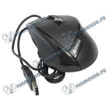 Оптическая мышь A4Tech "N-600X-1", 2кн.+скр., черный (USB) (ret) [102059]