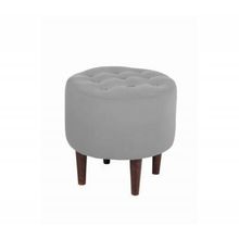 Мебельстория Пуф Рона-1 серый велюр ID - 310779