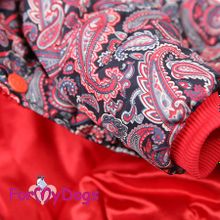 Зимний комбинезон FMD для собак девочек, шелковая подкладка, красный FW293-2015 BF