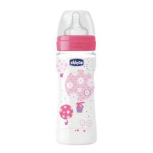 Бутылочка Chicco Well-Being Girl 4 мес.+, сил.соска, РР, 330 мл 310205122